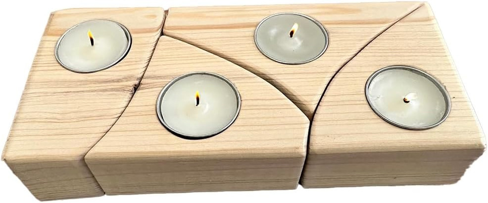 Wooden Candle Or T light Holder With Great Quality At Wholesale Prices With Customized Color And Sizes For Wedding Decoration