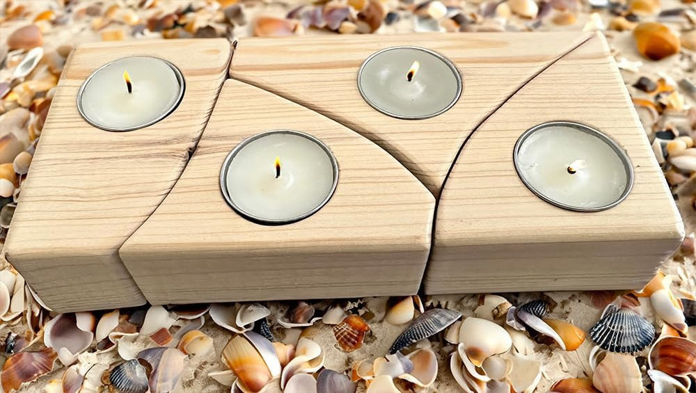 Wooden Candle Or T light Holder With Great Quality At Wholesale Prices With Customized Color And Sizes For Wedding Decoration