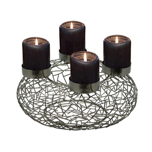 Reliable Manufacturer of Latest Design Top Quality Candle Lighting Home Decorations Metal Wire Tealight Holder