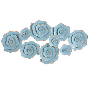 Buy Blue Flowers Alternative Metal Wall Decor With Customized Color And Size Best For Home Wall Decor