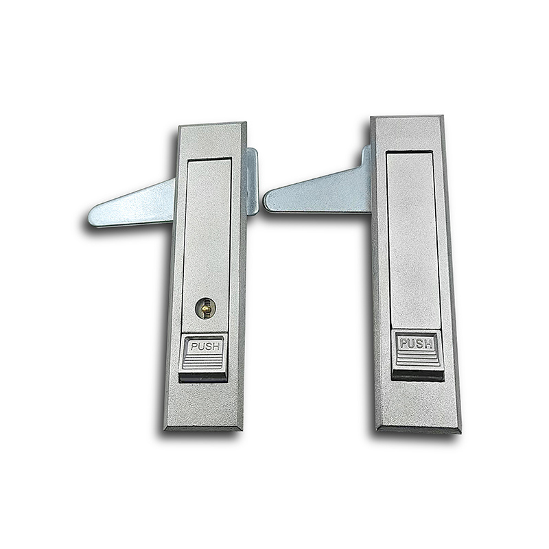 Quality push button zinc alloy cabinet lock door  plane lock with key