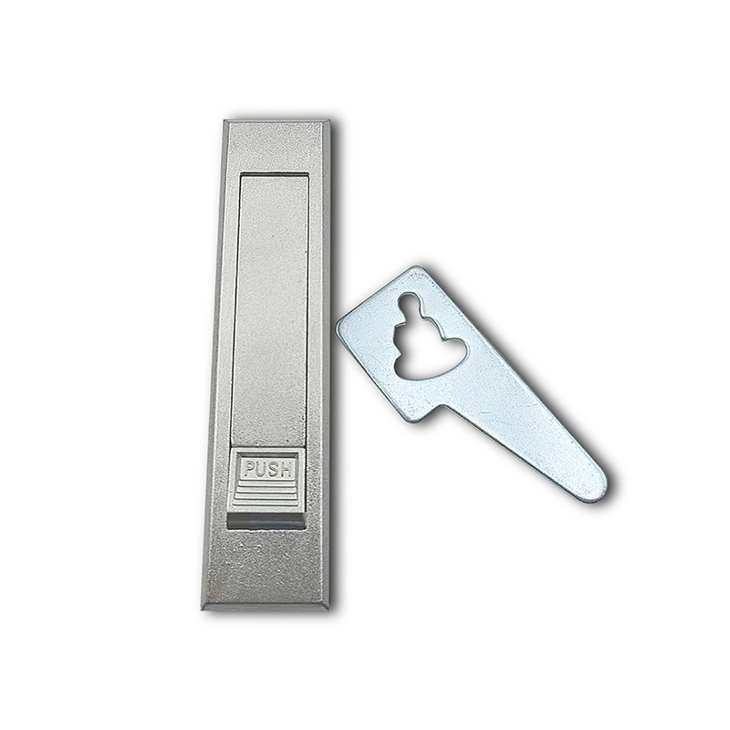 Quality push button zinc alloy cabinet lock door  plane lock with key