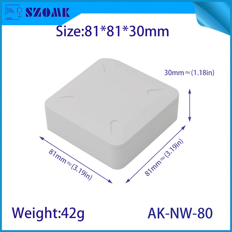 SZOMK 81*81*30mm Gateway Switch Housing Smart Home Router Plastic Shell Electronic Equipment Chassis Box AK-NW-80