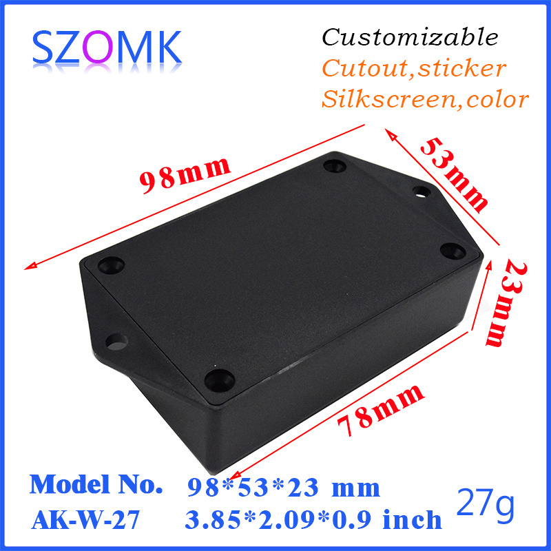 plastic box case electronic project box for Diy housing 98*53*53mm electronics project box abs plastic enclosure AK-W-27