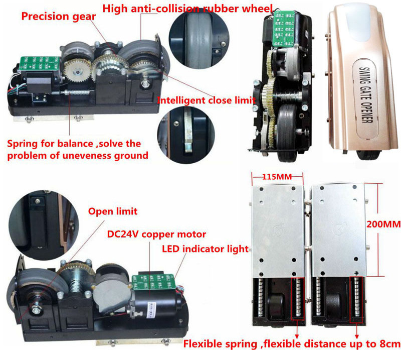 Motorised Gate Automatic Motor Garage Door Motor Heavy Duty Swing Gate Opener Automatic 24Vdc