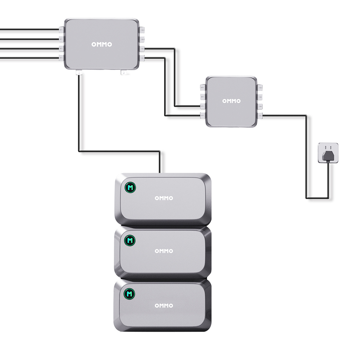 1-2KW Solar Energy System Charger Controller PV HUB for Balcony Power Station