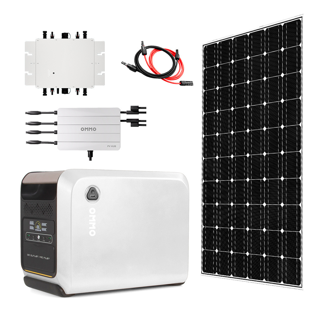 Popular Design 600W Flexible Solar Panel Kit for Balcony with 1200W LifePO4 Batterie