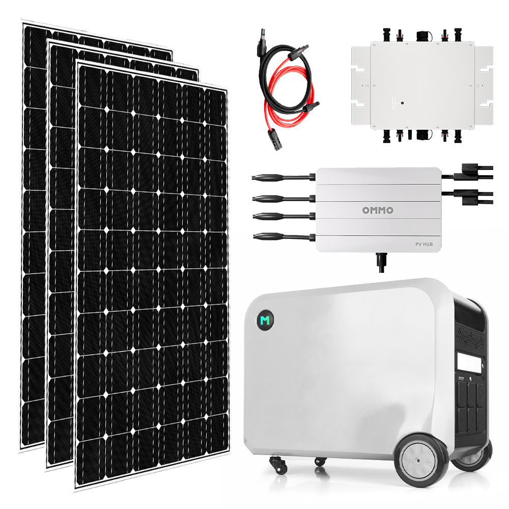 Popular Design 600W Flexible Solar Panel Kit for Balcony with 1200W LifePO4 Batterie