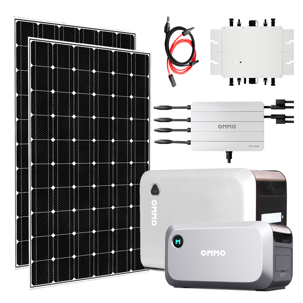 1200w Adjustable Solar Panel System Balcony Power Plant Kit with Mounting Brackets