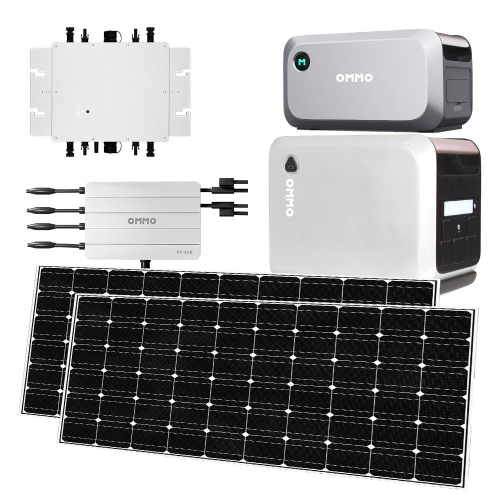 1200w Adjustable Solar Panel System Balcony Power Plant Kit with Mounting Brackets