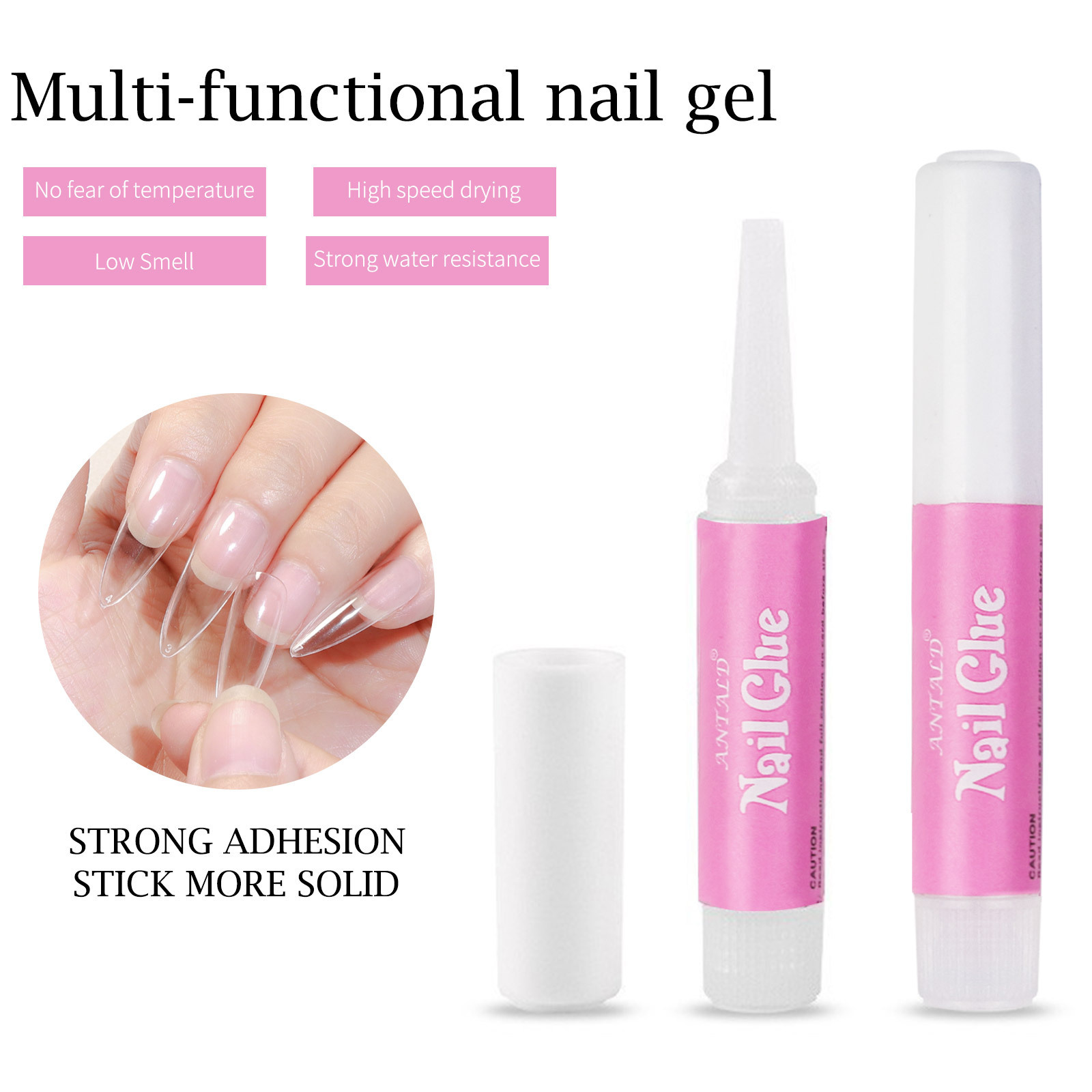 Misscheering 2g/3g/10g Nail Art  Glue For Adhesive Nail Tip Jewelry Accessory tool Nail Art Decoration With Brush