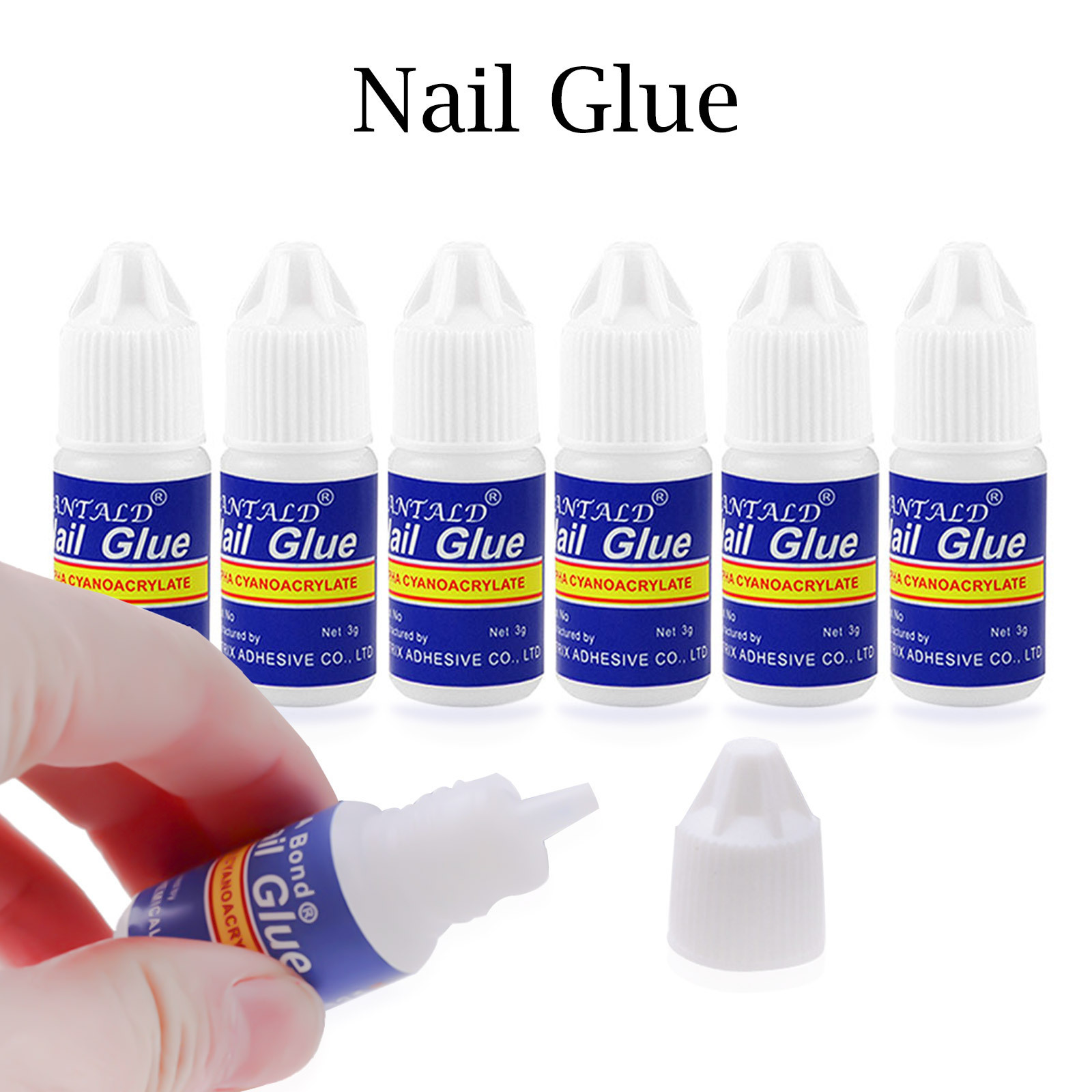 Misscheering 2g/3g/10g Nail Art  Glue For Adhesive Nail Tip Jewelry Accessory tool Nail Art Decoration With Brush