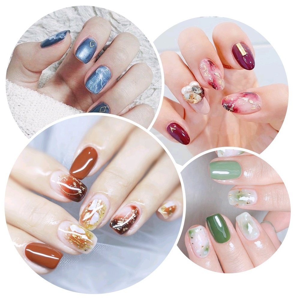 Misscheering Transparent clear ink blooming Effect  flower gel polish Long Lasting nail polish  soak off UV nail glue