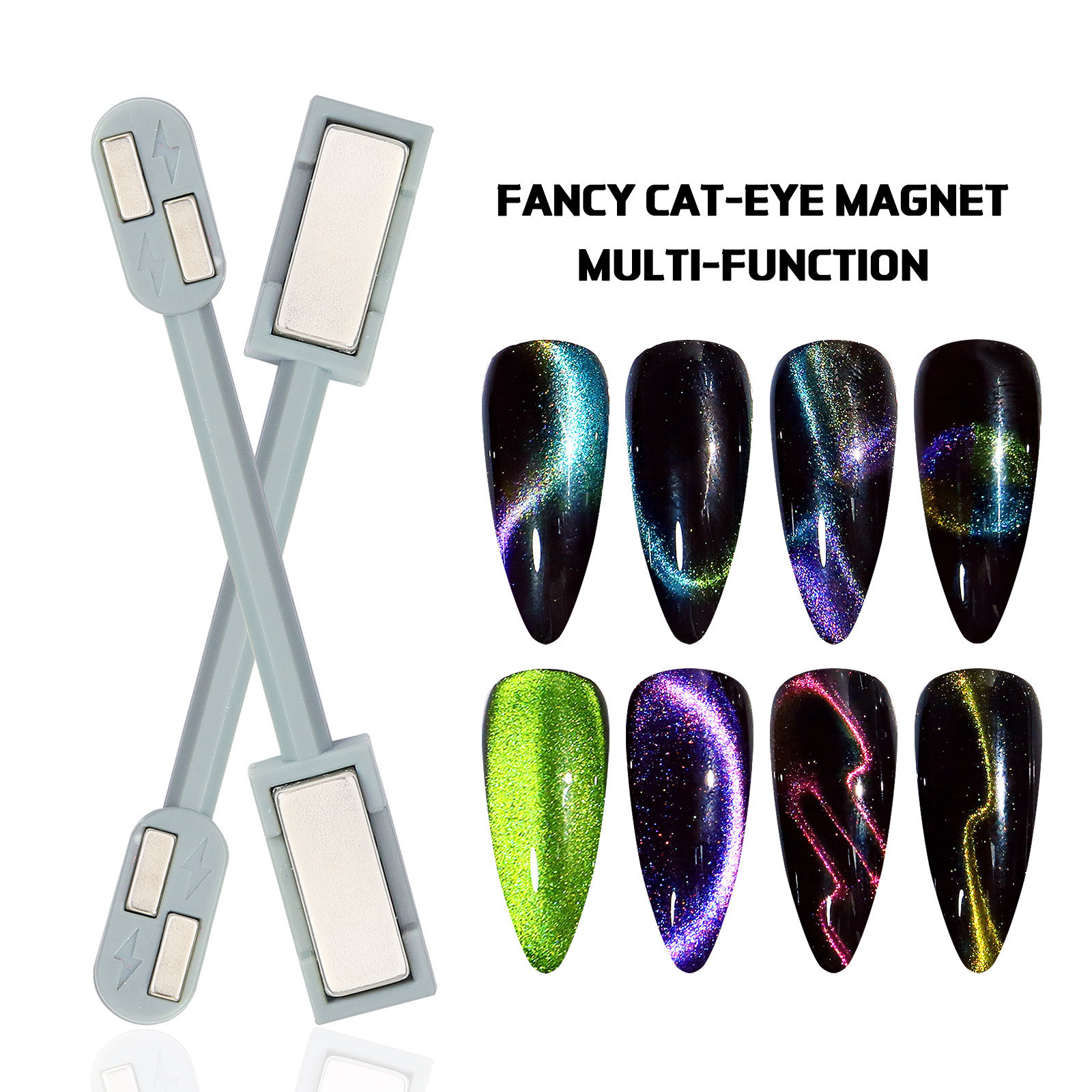 Nail Art  double headed lightning magnet strip cat's eye nail oil glue special thickened strong large magnet tool