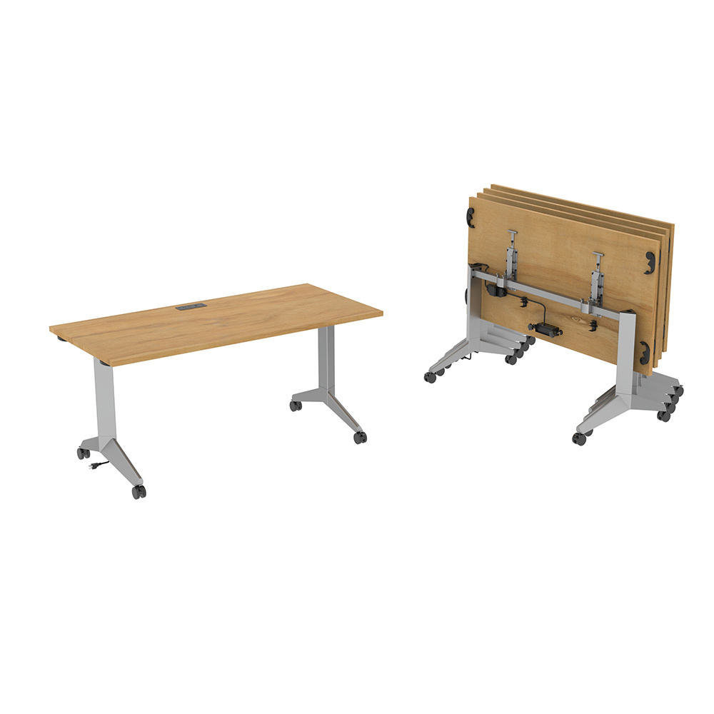 Customized Movable Office Furniture Conference Room Desk Folding Extendable Training Table with Casters