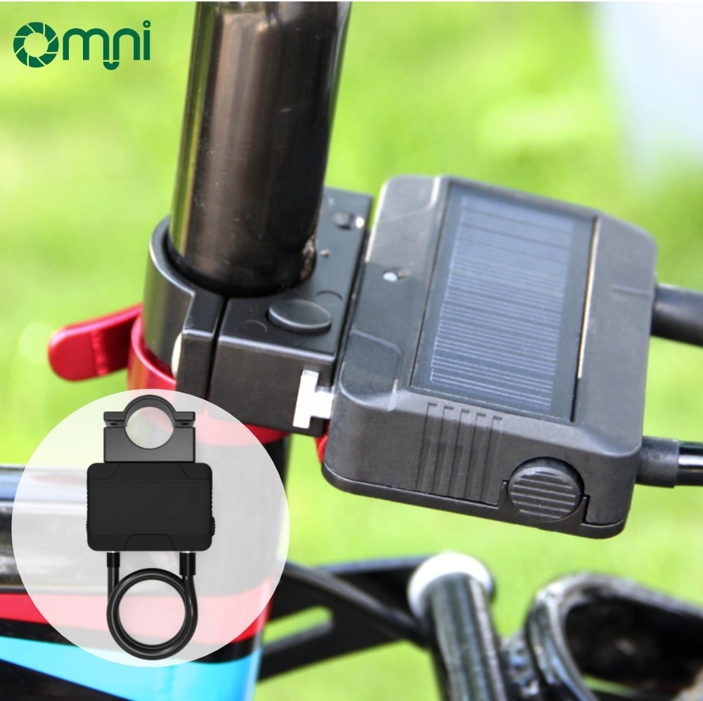 Scooter Chain Lock High Security Solar Panel Electric Retractable Bluetooths Cycle BLE Bike Bicycle Cable Lock