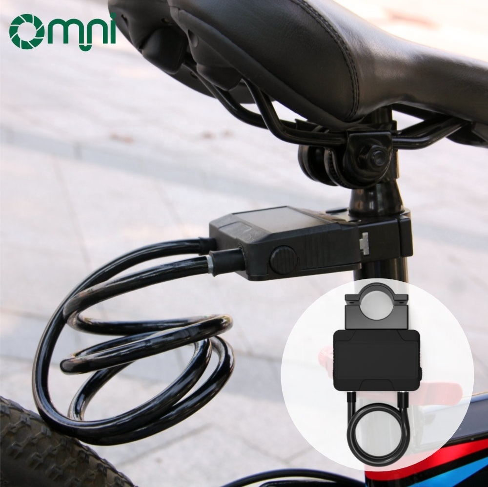 Scooter Chain Lock High Security Solar Panel Electric Retractable Bluetooths Cycle BLE Bike Bicycle Cable Lock