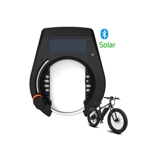 Rfid Card Solar Panel Smart Anti Theft App Remote Unlock Alarm Frame Electric Fat Tire Bike Ebike Bluetooths Lock