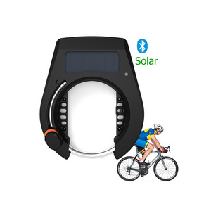 Omni Best BLE 4 Alarm Mountain Bicycle Accessories Horseshoe Lock Electric Keyless Smart E Bike Bluetooths Solar Panel Locks