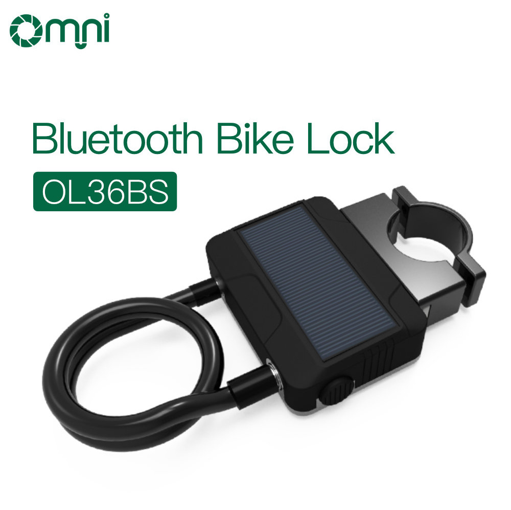 Omni Smart Anti Theft Alarm Solar Panel Power Bicycle Steel Cable Lock