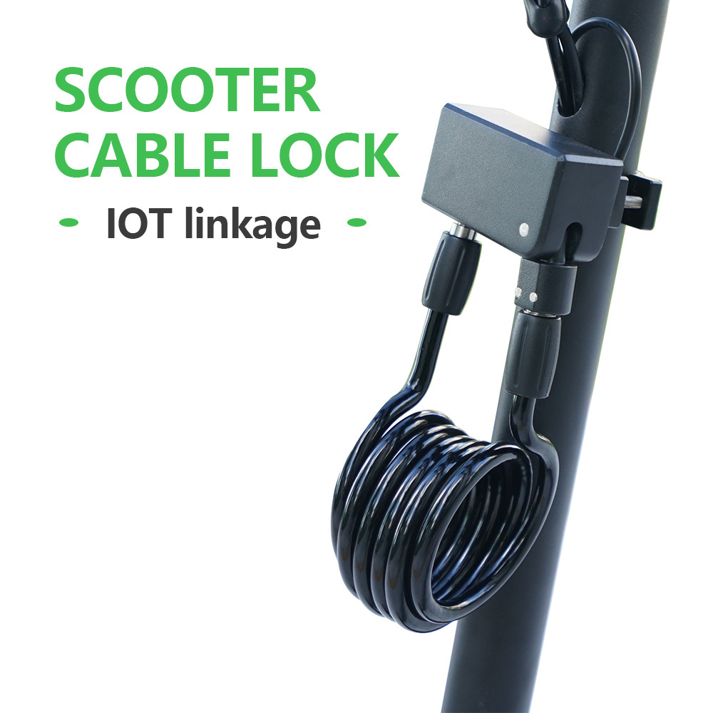 E Scooter Combination Locks Security Cable 8mm Diameter Smart Anti Theft Sharing Electric Scooter Steel Cable Lock