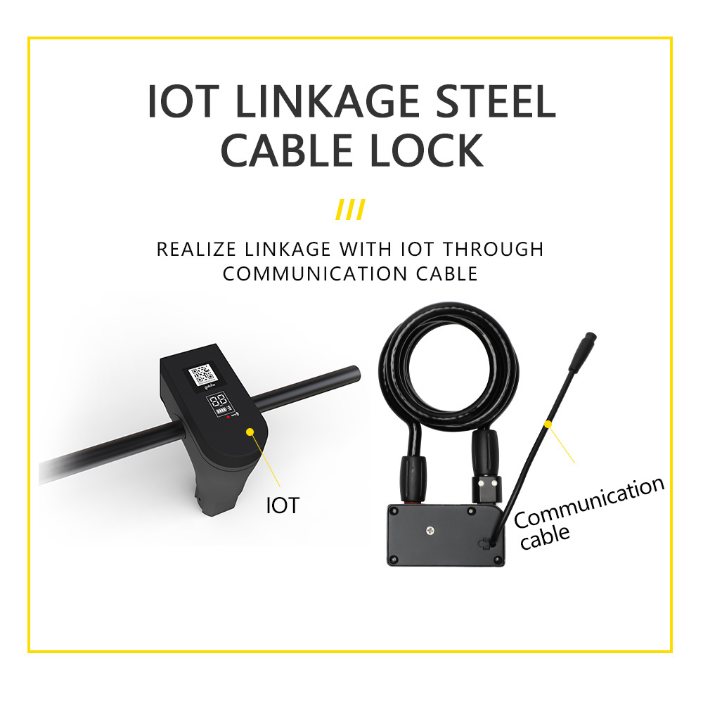 Omni Security Scooter Cable Lock Rechargeable Waterproof Steel Cable Lock