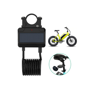 New Trend Anti Thft Alarm Long Battery Life Solar Panel Smart Cycle Bluetooths Cable Lock For Electric Hybrid Bike