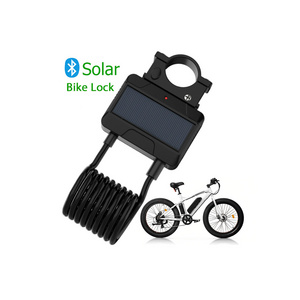 New Trend App Control 120cm Length Solar Panel Smart City Cycle Bluetooths Electric Fat Tire Folding Bike Cable Lock