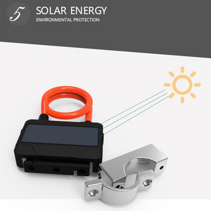 Solar Panel  Anti-theft  With Battery Smart Wireless Lock Bike Cable Chain Lock