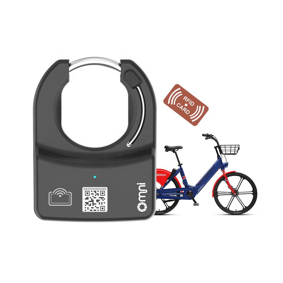 Custom Stationless City E-bike QR Code Unlock GPS RFID Bike 4G Rental Bike Lock