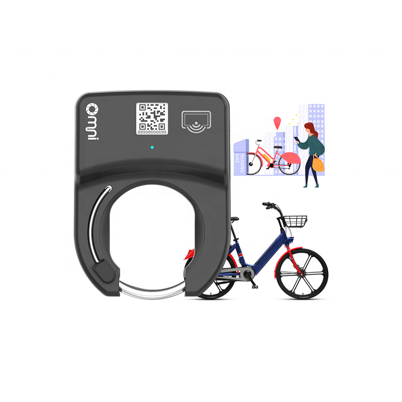 Custom Stationless City E-bike QR Code Unlock GPS RFID Bike 4G Rental Bike Lock