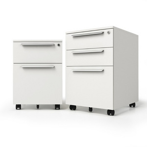 Office mobile pedestal filing small movable steel cabinet for document storage