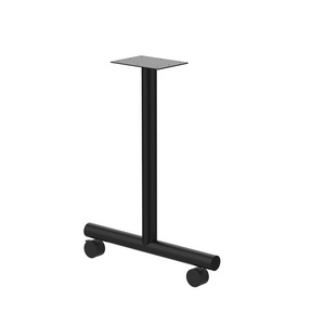 OEM/ODM Modern Metal Furniture Legs Steel T Shape Computer Table Legs with Casters for Sale