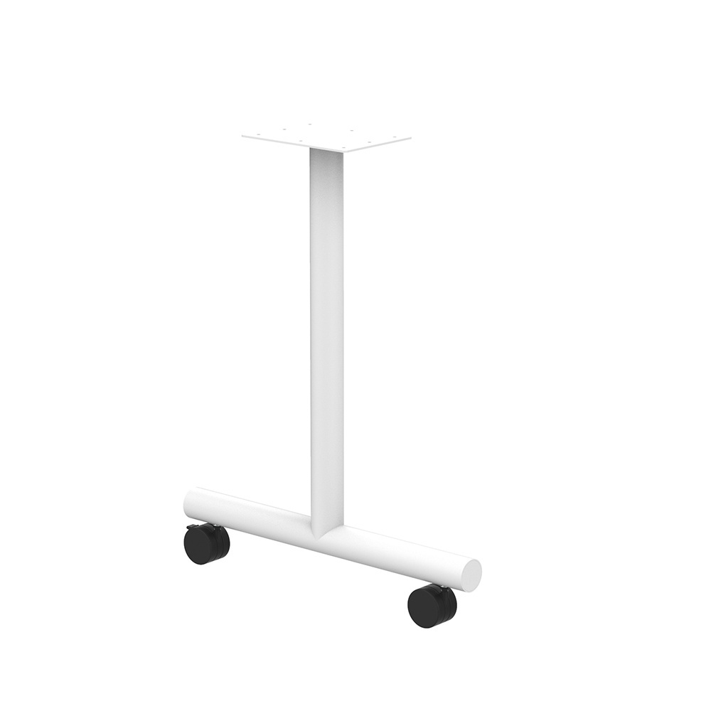 OEM/ODM Modern Metal Furniture Legs Steel T Shape Computer Table Legs with Casters for Sale