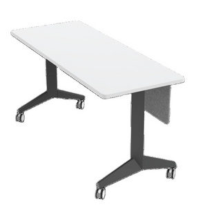 60''~72'' x 24" Folding Training Table Popular Design Office Metal Adjustable Frame Flip Top Flipper Table with Casters