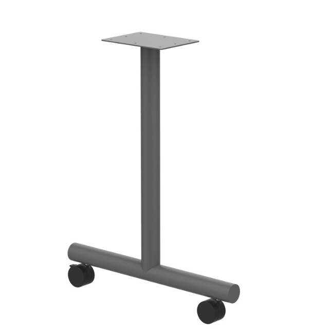 OEM/ODM Modern Metal Furniture Legs Steel T Shape Computer Table Legs with Casters for Sale