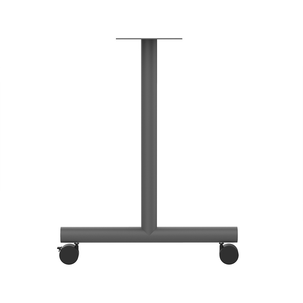 Modern T-Style Steel Table Legs with Casters OEM/ODM Unique Design for Home Office Dining Kitchen Workshop Hall Furniture