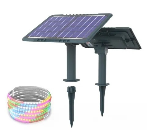 Omsen 2023 Factory Custom Solar LED Light Strip Light 2835 LED IP67 Waterproof Outdoor Flexible Light LED Strip with solar panel