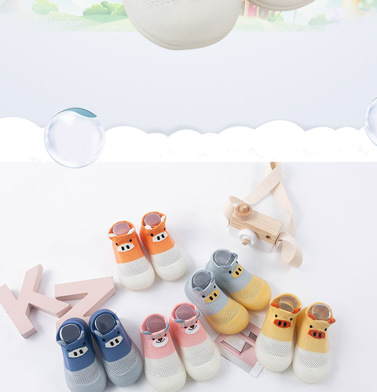 Comfortable Toddler Infant Rubber Kids Cute Anti-Slip Baby Soft Newborn Socks Knitted Shoes