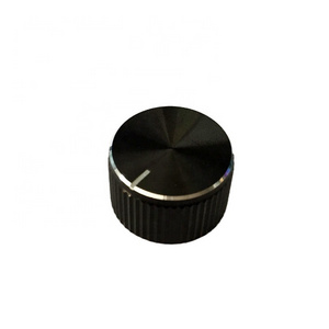 3010(16.5X10) electronic equipment control knobs Black Aluminum Knob - "The Armbruster" - 18T Knurled Shaft (16mm OD)