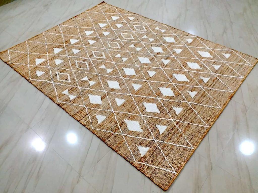 Printed Wholesale Indian 100% Jute Floor Carpet Runner Mat and Area Rugs For Home Living Room