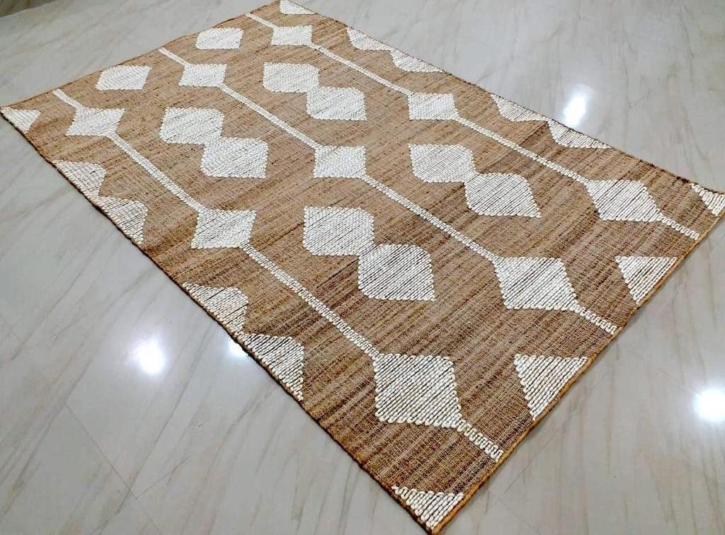 Printed Wholesale Indian 100% Jute Floor Carpet Runner Mat and Area Rugs For Home Living Room