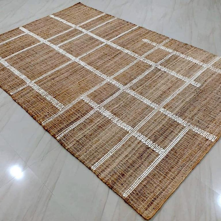 Printed Wholesale Indian 100% Jute Floor Carpet Runner Mat and Area Rugs For Home Living Room