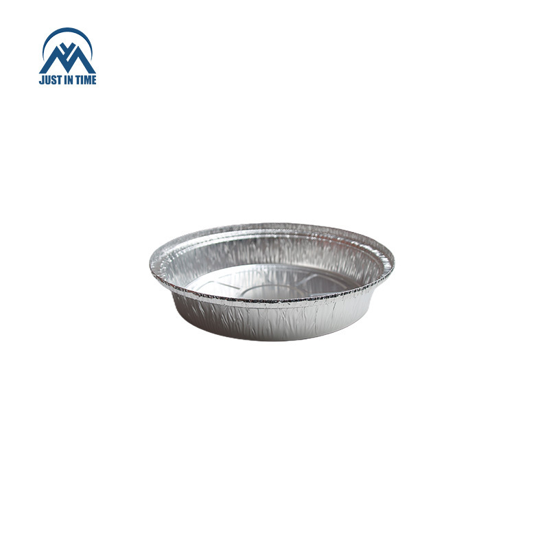 Disposable round food packaging aluminum foil tray pie baking large 900ml/30.4oz disposable aluminum foil container