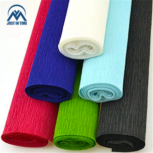 factory customized fluorescence color crepe crinckle paper Handmade Decoration Art Wrapping crepe paper for flower making