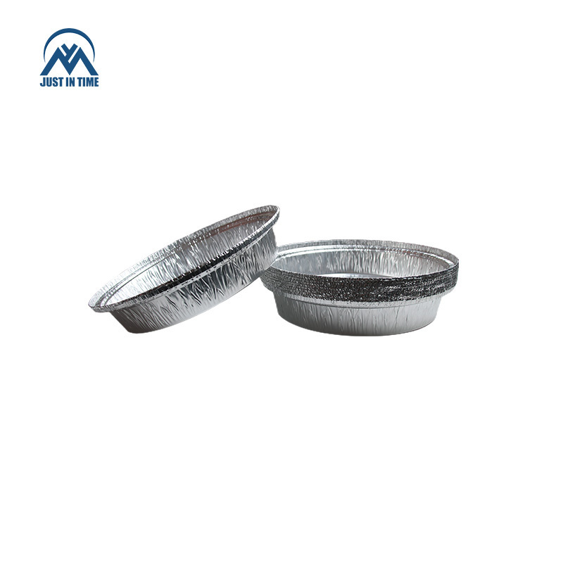 Disposable round food packaging aluminum foil tray pie baking large 900ml/30.4oz disposable aluminum foil container