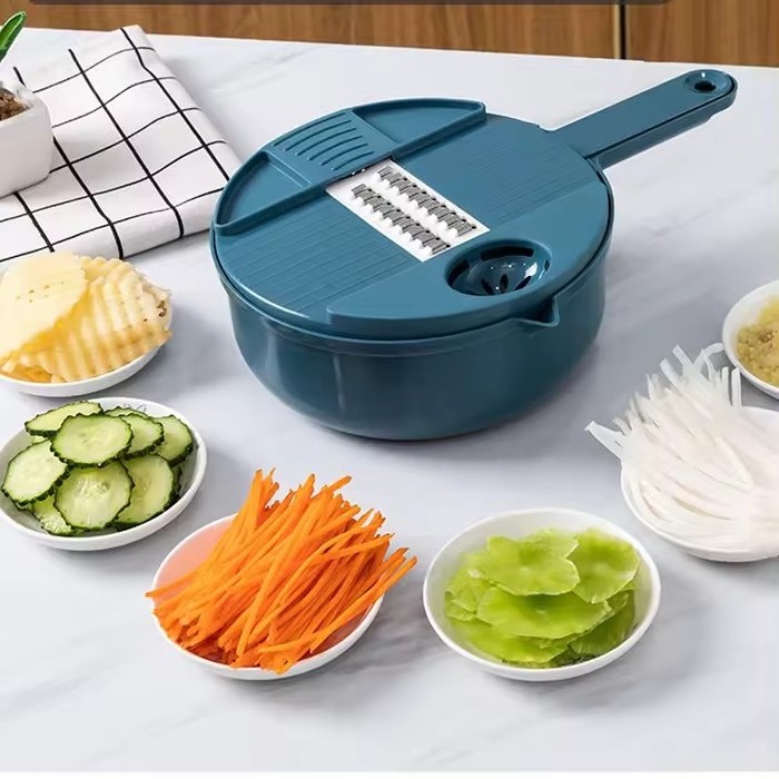 New multifunctional vegetable cutter 12 in 1 kitchen slicer household potato shredder