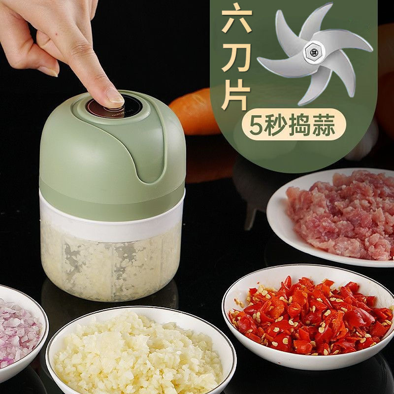 New Electric Garlic Crusher Mini Garlic Mash Auxiliary Food Cooking Machine