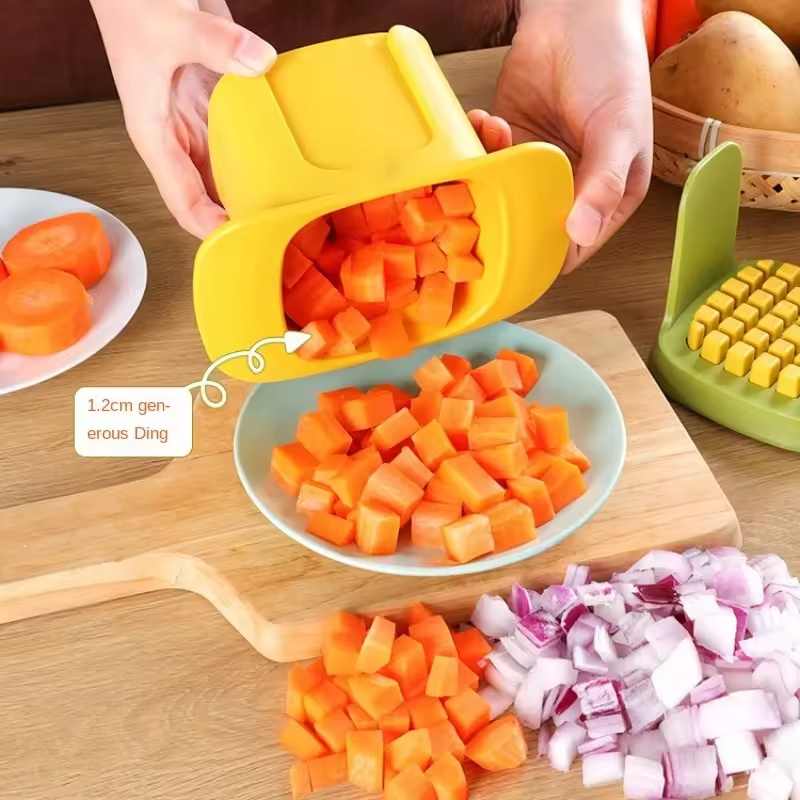 Household Hand Pressure Onion Dicer Cucumber Potato Slicer Kitchen Tool Multifunction Vegetable Cutter Chip Slicer Carrot Slicer