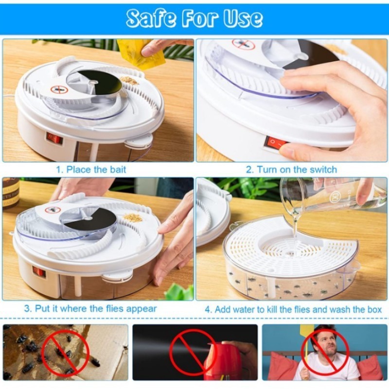 Household Automatic Flytrap USB interface fly killer fully automatic rotary fly catcher rotary fly catcher